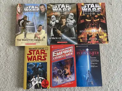 Selling as a collection only, not individually. Junior novels of Star Wars movies 1-3 (The Phantom M...