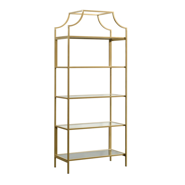 Luxury Designer GOLD BOOKCASE DISPLAY CABINET 5 glass shelves in Bookcases & Shelving Units in City of Toronto - Image 8