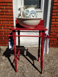 Table Lave Main Antique en PIN  / Lovely Pine Washstand