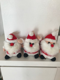 Xmas Santa plush ornaments - ornament Noël en peluche Père Noël 
