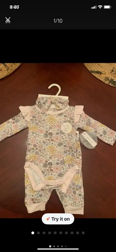 NEW BABY’S SOFT ‘ MILKBERRY RAYON OF BAMBOO ‘ SET OF 3 ONESIES , View more