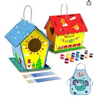 2 Pack DIY Bird House Kit, Crafts for Kids Ages 3-5 6-8, Arts
