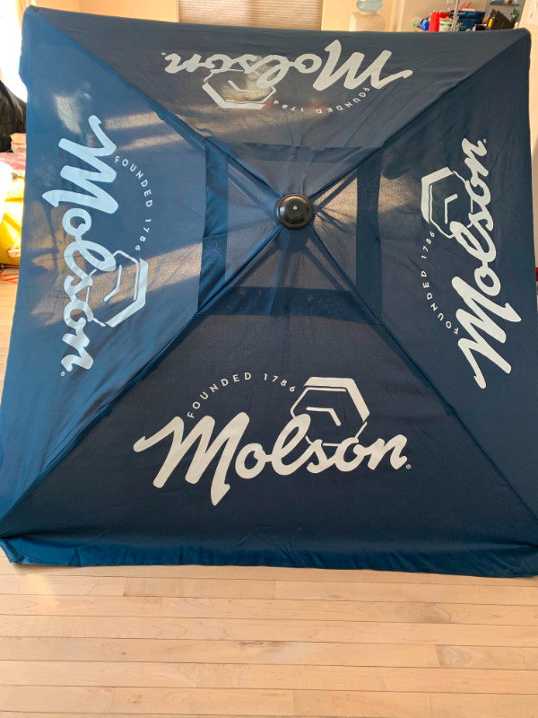 Brand new Molson umbrella for sale in Patio & Garden Furniture in Saskatoon