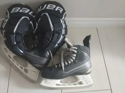 Bauer Hockey Skates with Gloves, View more