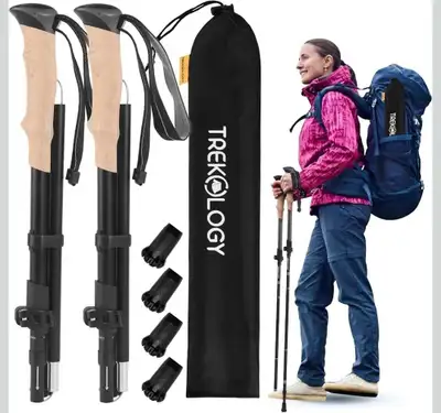 Trekking Poles – Adjustable, Collapsible Hiking,Walking Sticks , View more
