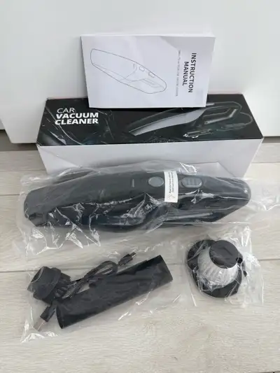 USB C chargeable Car Vacuum in box, View more