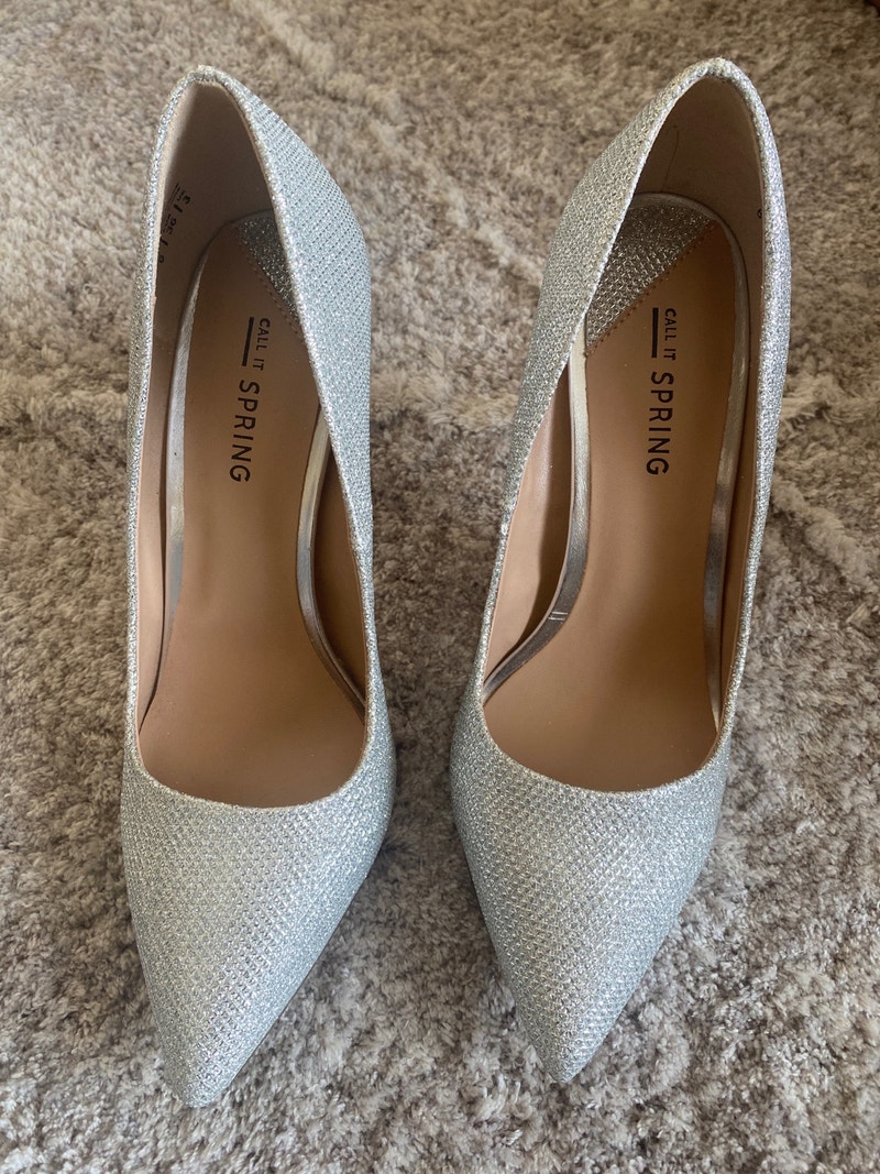 Silver glitter heels Women's Shoes Calgary Kijiji