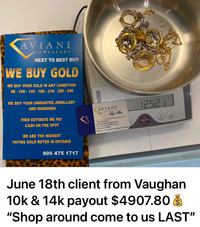 AVIANI JEWELLERY pays more for you GOLD!