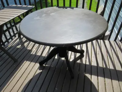 solid wood table 39 inch's round 30 inch's Cash Only tall $30, View more