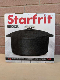 NEW Dutch Oven Lidded 4 Quart Starfrit The Rock Cookware Pot
