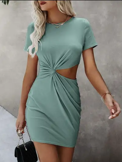 Teal cutout sundress, View more
