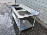 Stainless Steel Table with Sink