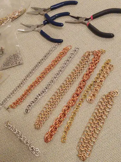 chainmail jewelry & supplies lot, View more