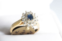 APPRAISED FOR AUTHENTICITY NEW DIAMOND & SAPPHIRE LADY'S RING