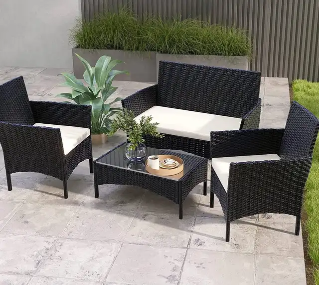 New 4PC Rattan Patio Set with Cushions & Coffee Table in Patio & Garden Furniture in Markham / York Region - Image 4