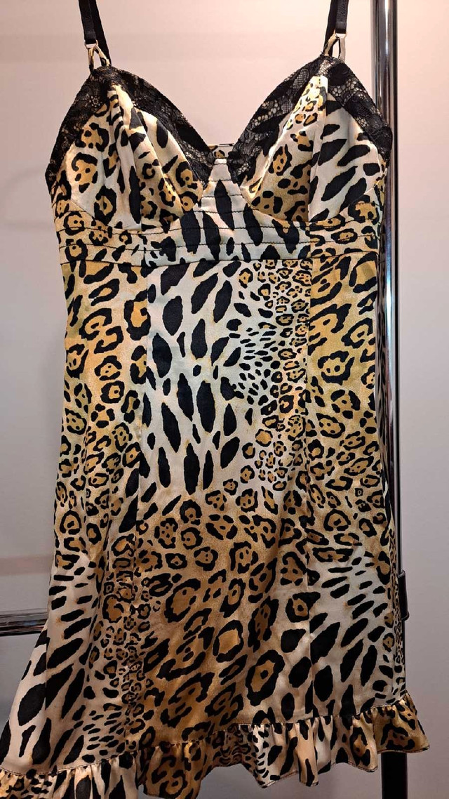 Animal Print Satiny Slip Dress by Guess in Women's - Dresses & Skirts in Hamilton