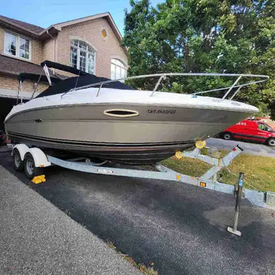 Very clean, only 520 hrs and well maintained 2006 Weekender 225 with matching trailer. Cabin feature...