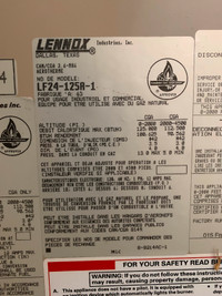 Lennox unit heater