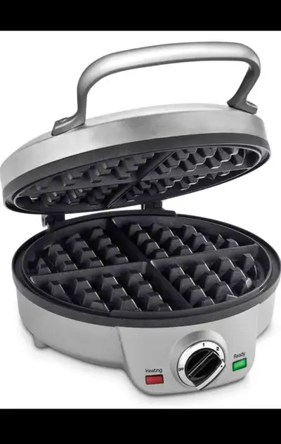 Cuisinart Mini Belgian Waffle Maker, Round Mini Waffle Iron, Sil, View more