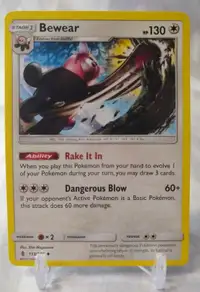 Pokémon TCG Card Bewear Sun & Moon Guardians Rising 113/145 Unco