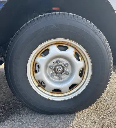 Used Ford F150 winter wheel and tire package. Includes Firestone Winterforce 2 tires 265/70r/17. Fac...