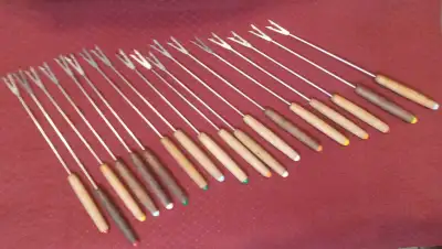 Wooden fondue forks, View more