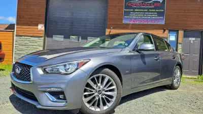 infiniti Q50 2019 awd tout équipé, cuir, toit ouvrant, gps et +++ seulement 39,780km, frein neuf au...