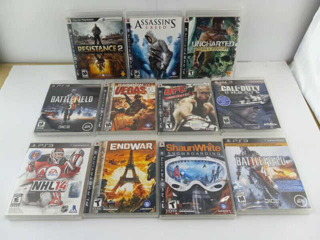 Lot 11 Jeux Playstation 3 PS3 Battlefield Uncharted Tom Clancy dans Jouets et jeux  à Granby