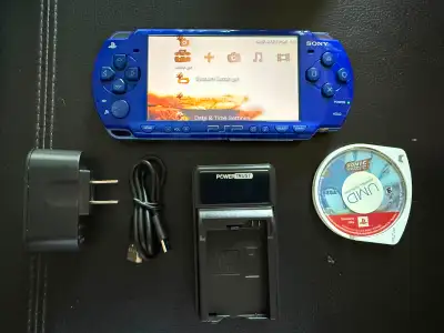 Limited Edition Sony PSP-2001 Metallic Blue  Portable w/ AC, View more