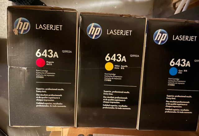 HP 643A (Q5950A) Original LaserJet Toner Cartridges (Set of 4) in Printers, Scanners & Fax in City of Toronto