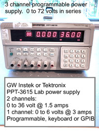 Lab power supply, GW Instek 3 channel, programmable