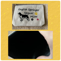“English Springer Spaniel Mom” – Travel Makeup Bag