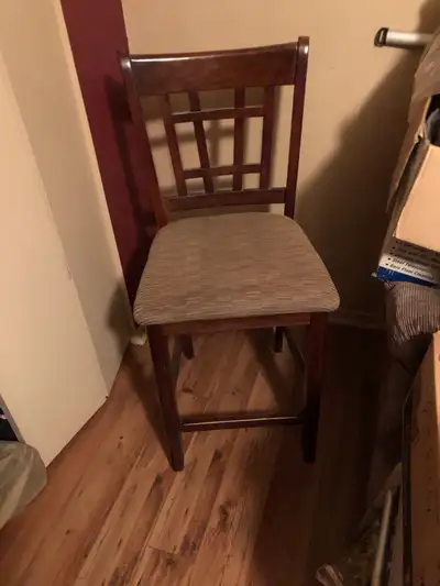  1 chaise haute 24 po, en bois pour set de cuisine ou comptoir, View more