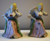 Occupied Japan 5" Porcelain Figurine of Women sitting on Chairs