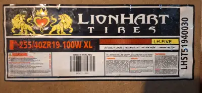 2 New LionHart LH Five 255/40ZR19 Tires