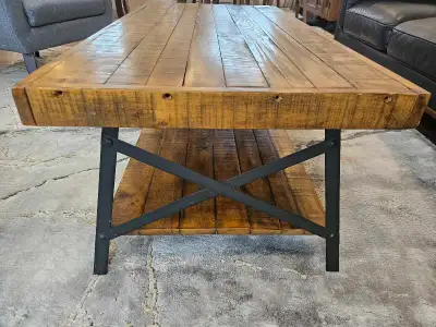 Table basse style rustique en bois massif, View more