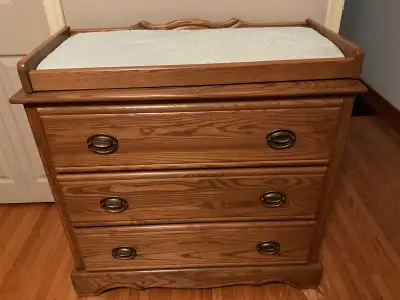 Good quality but older furniture in good shape Dresser with change table, very solid High chair good...
