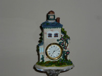 clock ..Quartz, English Country Garden style ..porcelain