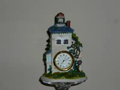 clock ..Quartz, English Country Garden style ..porcelain, View more
