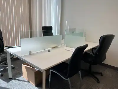Office Cubicle Desks for Sale – Great Condition! We’re selling 2 sets of 4-person cubicle workstatio...