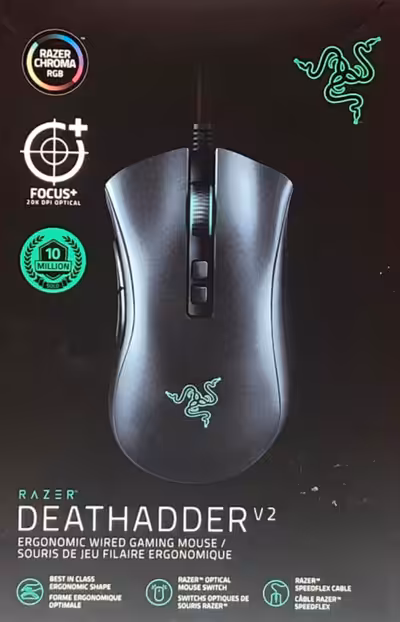Brand new in box. Never used. **2 items *Razer Deathadder corded gaming mouse **Razer Gigantus gamin...