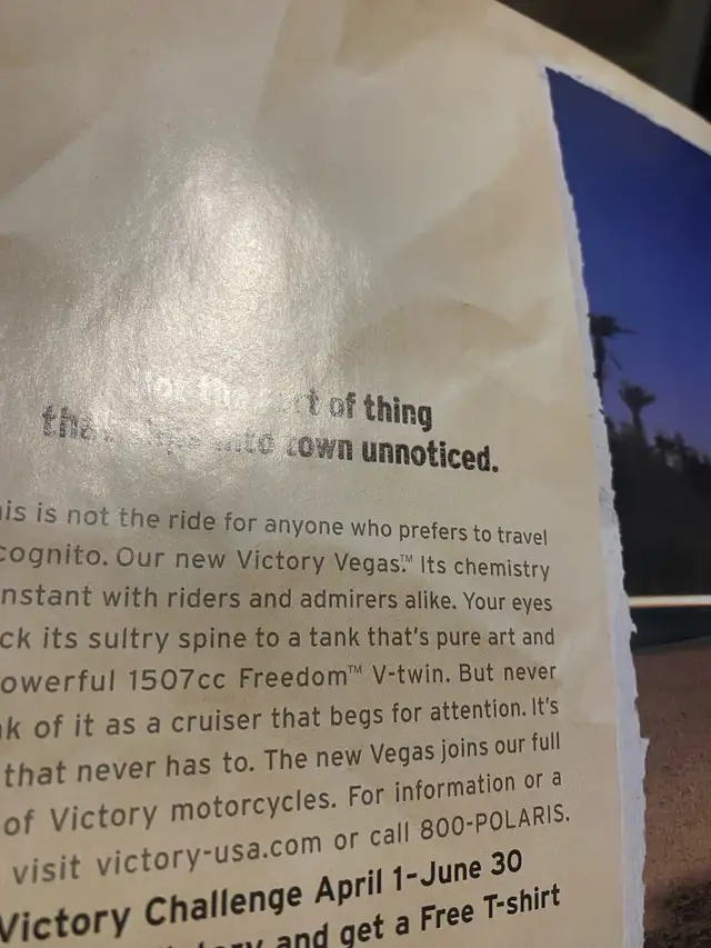 2003 Victory Vegas Original 2 Pg Ad in Arts & Collectibles in North Bay - Image 3