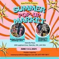 Vendors wanted pop up summer market 
