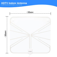 HDTV Antenna Indoor Amplified TV Antenna 50-60 Miles Range Ampli