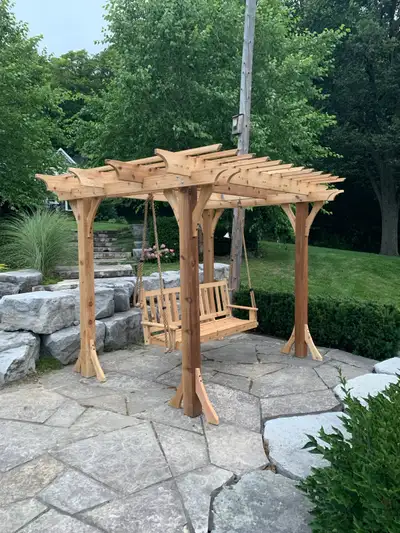 porch swings gazebos patio sets benches solid wood furniture , View more