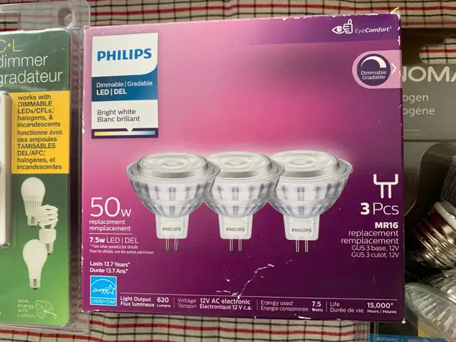 Lot of New Light Bulbs & Dimmers-NOMA-Philips-Lutron-Symban in Indoor Lighting & Fans in City of Toronto - Image 5