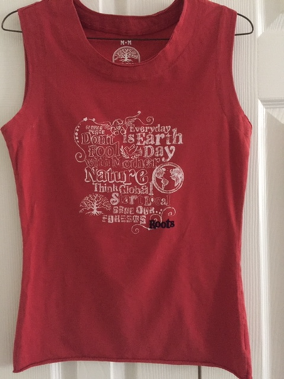 ROOTS Women red round Neck cotton Tank Top Size M, View more