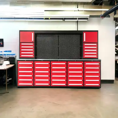 Armoire de rangement de 10 pieds avec 40 tiroirs et 2 armoires, View more