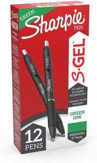 BRAND NEW - Sharpie S-Gel Gel Pens 0.7mm - Green - 12 pack - $10