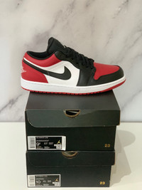 Jordan 1 Low Bred Toe size 10